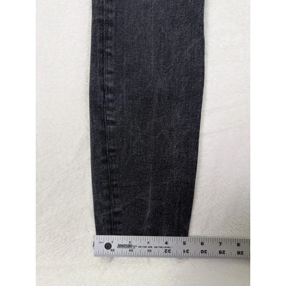 Good American Jeans Womens 8/28 Black Denim High Rise Good Legs Skinny Ripped - Picture 6 of 9